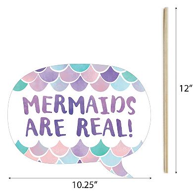 Big Dot of Happiness Mermaid Funny Photo Props - 10 Ct