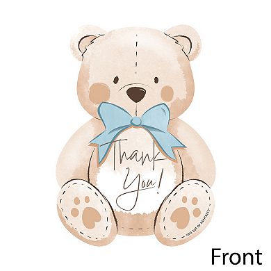 Big Dot of Happiness We Can Bearly Wait - Shaped Thank You Cards