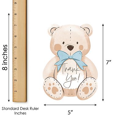 Big Dot of Happiness We Can Bearly Wait - Shaped Thank You Cards