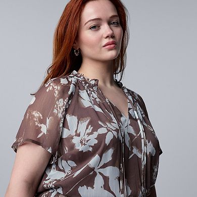 Plus Size Simply Vera Vera Wang Flowy Maxi Dress