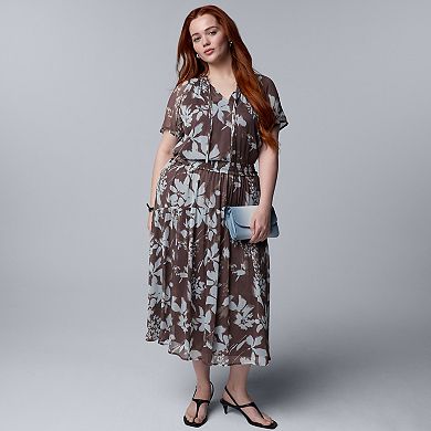 Plus Size Simply Vera Vera Wang Flowy Maxi Dress
