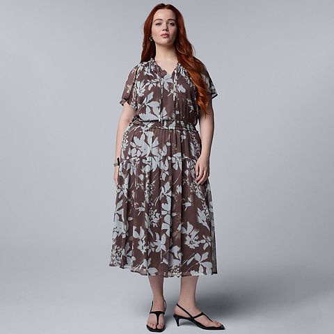 Женские платья Simply Vera Plus Size Simply Vera Vera Wang Flowy Maxi Dress