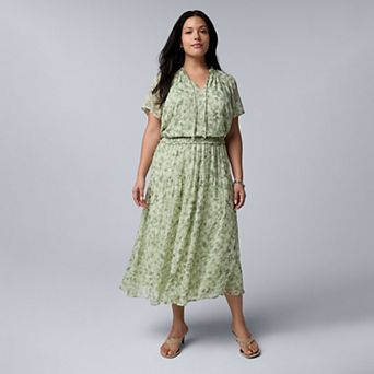 Plus Size Simply Vera Vera Wang Flowy Maxi Dress