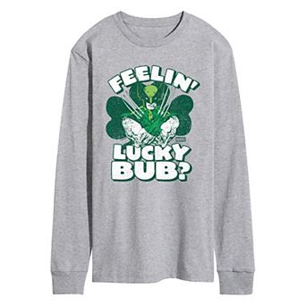 Men's Wolverine Feelin' Lucky Bub? Long Sleeve Graphic Tee