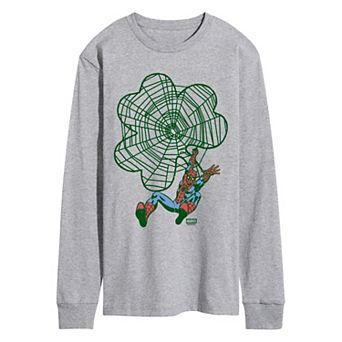 Men's Marvel Spider-Man Swinging Web Graphic Long Sleeve Graphic Tee