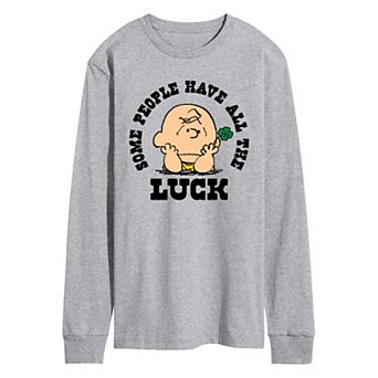 Men's Peanuts Charlie Brown Graphic Long Sleeve Graphic Tee