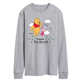 Men's Disney's Winnie The Pooh Create Your Own Luck Long Sleeve Graphic Tee