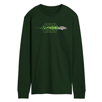 Men's Star Wars Millennium Falcon St. Patrick's Day Long Sleeve Graphic Tee