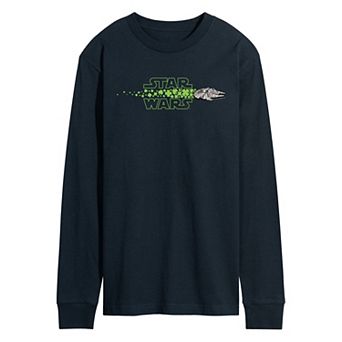 Men's Star Wars Millennium Falcon St. Patrick's Day Long Sleeve Graphic Tee