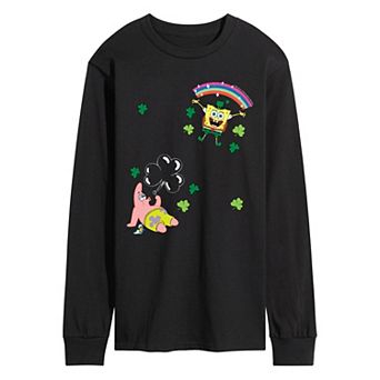 Men's SpongeBob SquarePants St. Patrick's Day Collage Long Sleeve Graphic Tee