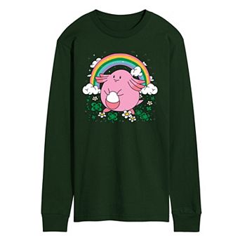 Men's Pokémon Chansey St. Patrick's Day Long Sleeve Graphic Tee