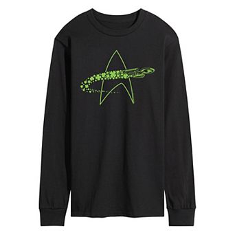 Men's Star Trek U.S.S. Enterprise Shamrocks Long Sleeve Graphic Tee