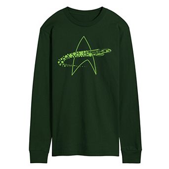 Men's Star Trek U.S.S. Enterprise Shamrocks Long Sleeve Graphic Tee