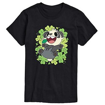 Men's Pokémon Pancham Clovers Collage Graphic Tee