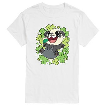Men's Pokémon Pancham Clovers Collage Graphic Tee