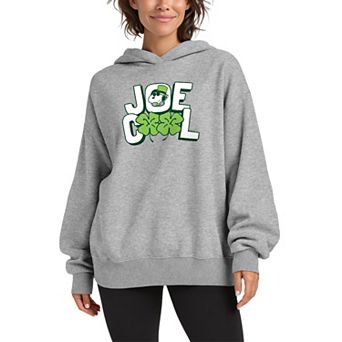 Women's Peanuts Joe Cool Graphic Oversized Fleece Hoodie Sweatshirt