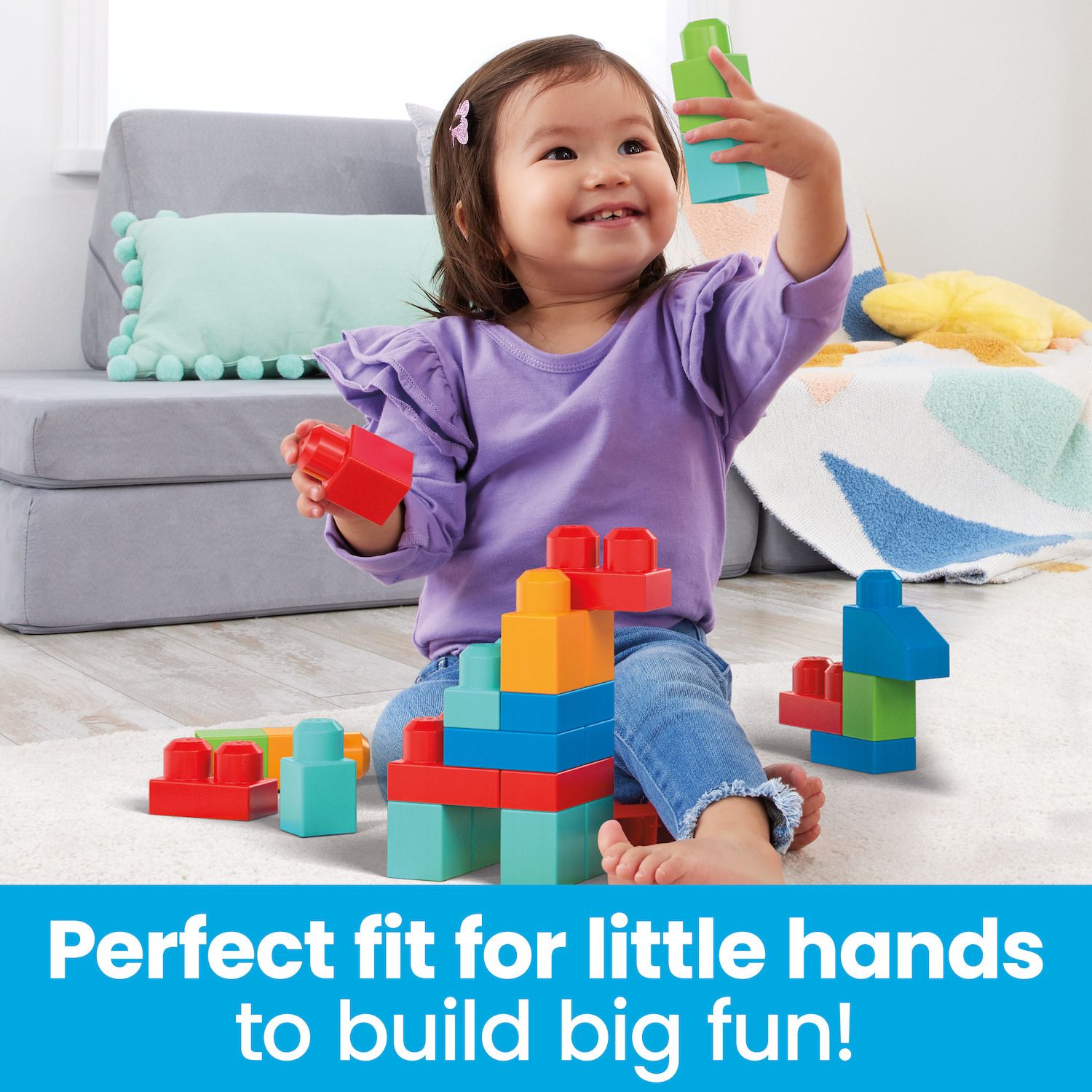 Детские конструкторы Mega Bloks First Builders Big Box of Blocks Building Toy (100-pc.) — фото 4