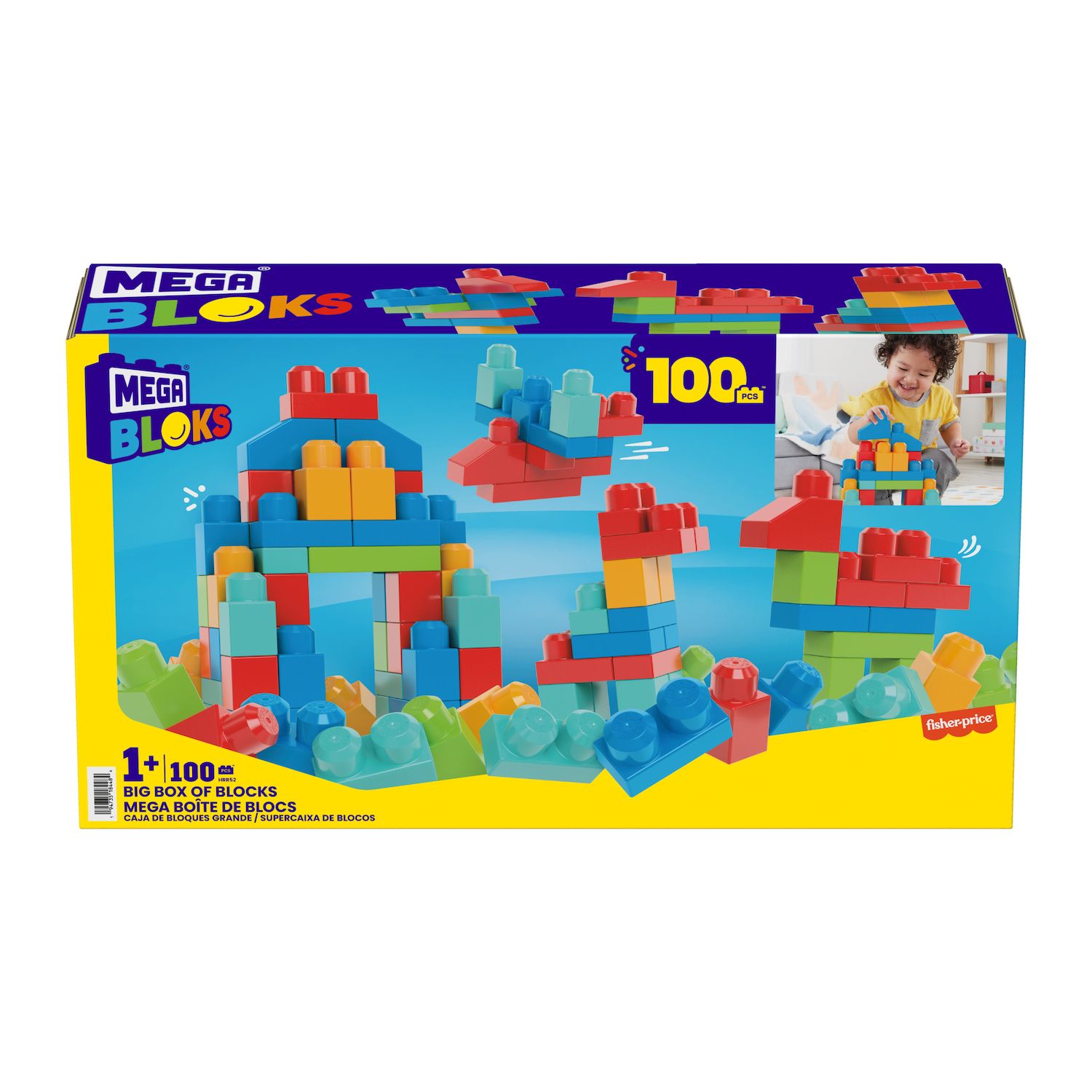 Детские конструкторы Mega Bloks First Builders Big Box of Blocks Building Toy (100-pc.) — фото 6