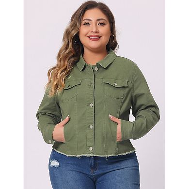 Women's Plus Size Classic Denim Jacket
