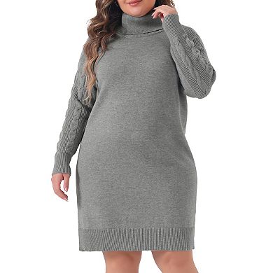 Women's Plus Size Sweaters Long Sleeve Turtleneck Pullover Warm Sweater Tops