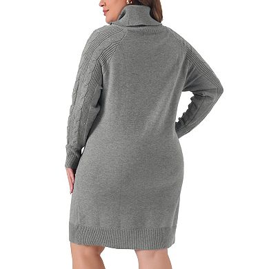 Women's Plus Size Sweaters Long Sleeve Turtleneck Pullover Warm Sweater Tops