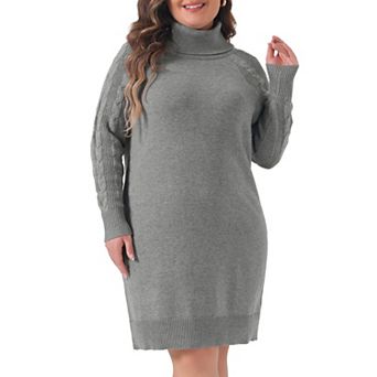 Women's Plus Size Sweaters Long Sleeve Turtleneck Pullover Warm Sweater Tops