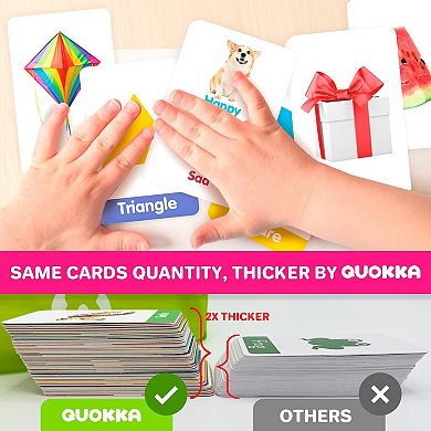 QUOKKA ABC Learning Flash Cards for Toddlers 2-4 Years Old 60 Realistic Flashcards for Kids