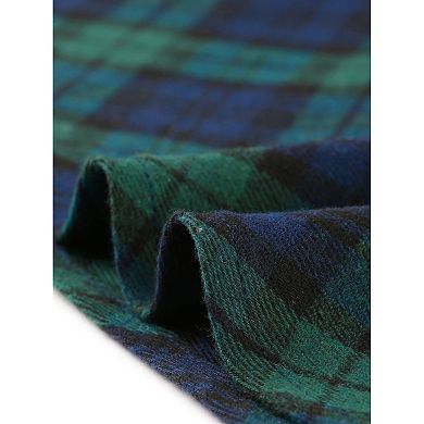 Women's Plus Size Skirts A Line Knee Length Plaid Print Flare Skirt