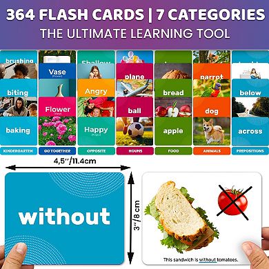 QUOKKA Flash Cards for Kids and Adults Large Preschool FlashCards for Speech Therapy