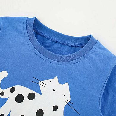Autumn and Spring Arrival Animals Cartoon Pattern Long Sleeves Top for Stylish Boys