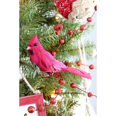 Red Cardinals Artificial Bird Ornaments (6-Pack)