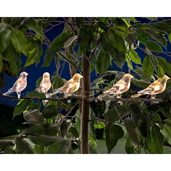 Solar Clip-On LED Bird Lights IP44 Waterproof Outdoor 4 Pack Garden Decor