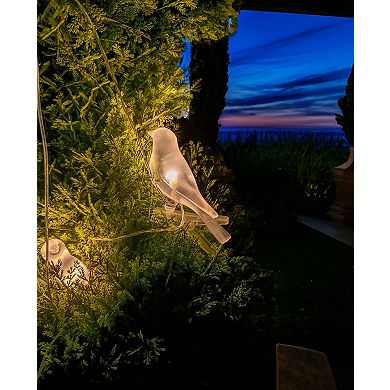 Solar Clip-On LED Bird Lights IP44 Waterproof Outdoor 4 Pack Garden Decor