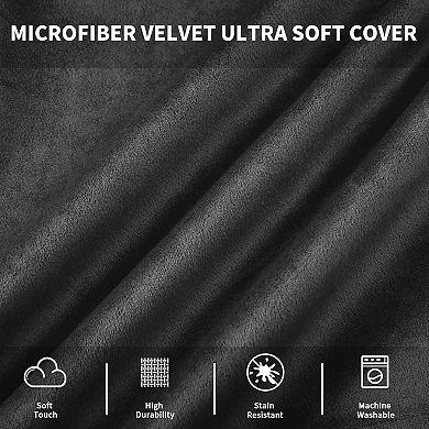 4FtLarge Bean Bag Chair for Adult,Comfy Fluffy Velvet Bean Bag Couch with Memory Foam&Washable Cover