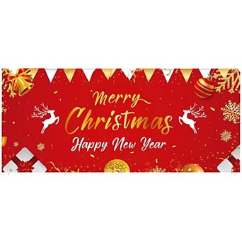 Christmas Garage Door Cover 7x16 FT, Outdoor Decorative Holiday Banner