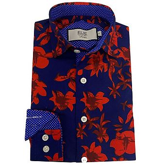 Elie Balleh Boys Slim Fit Floral Shirt