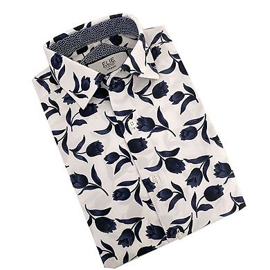 Elie Balleh Boys Slim Fit Floral Button-Down Shirt