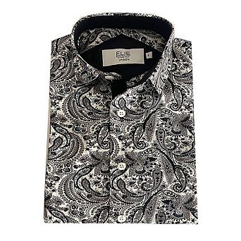 Elie Balleh Boys Slim Fit Paisley Shirt