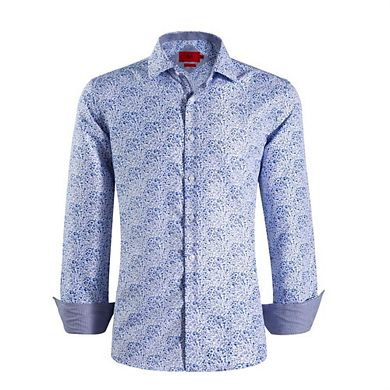 Elie Balleh Boys Slim Fit Floral Print Shirt