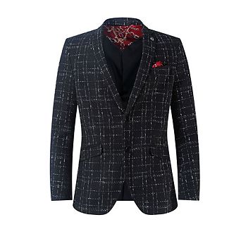 Elie Balleh Slim Fit Plaid Boucle Sportcoat For Men