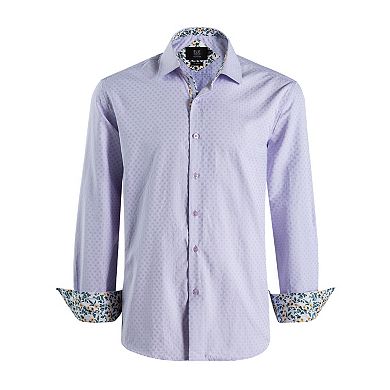 Elie Balleh Boys Slim Fit Jacquard Dot Shirt