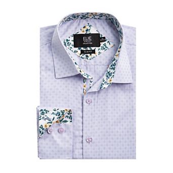 Elie Balleh Boys Slim Fit Jacquard Dot Shirt