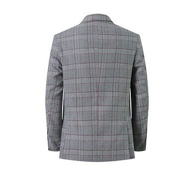 Elie Balleh Boys Slim Fit Plaid Blazers Sports Coat Jacket