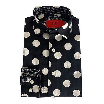 Elie Balleh Boys Slim Fit Long Sleeve Polka Dot Shirt