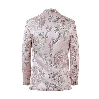 Elie Balleh Mens Slim Fit Floral Sports Coat Jacket