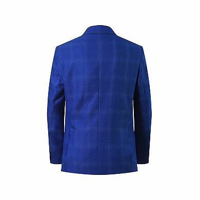 Elie Balleh Boys Slim Fit Checke Sports Coat Blazer