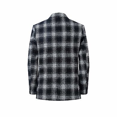 Elie Balleh Boys Slim Fit Checke Blazer