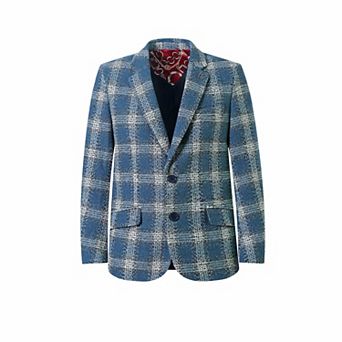 Elie Balleh Boys Slim Fit Checke Blazer