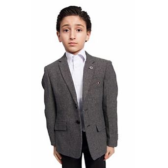 Elie Balleh Boys Slim Fit Herringbone Stylish