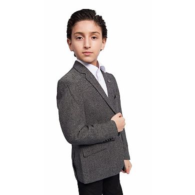 Elie Balleh Boys Slim Fit Herringbone Stylish
